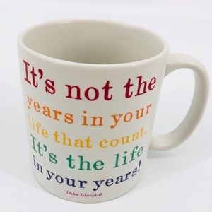White Quotable 14oz  Coffee Mug Ceramic New In Box